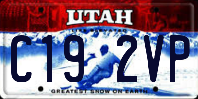 UT license plate C192VP