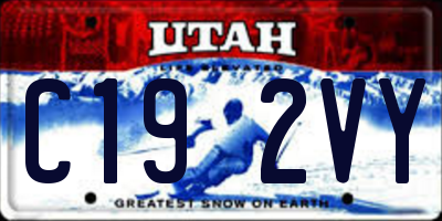 UT license plate C192VY