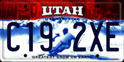 UT license plate C192XE