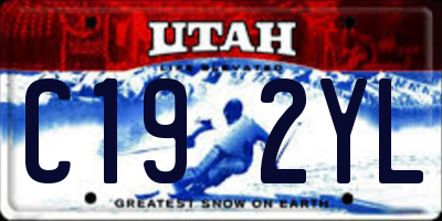 UT license plate C192YL