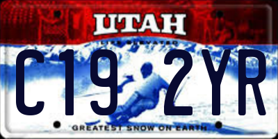 UT license plate C192YR