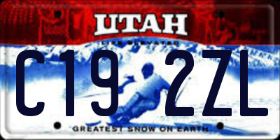 UT license plate C192ZL