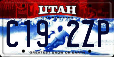 UT license plate C192ZP