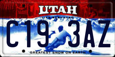 UT license plate C193AZ