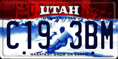 UT license plate C193BM
