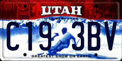 UT license plate C193BV