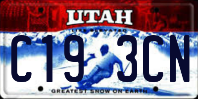 UT license plate C193CN