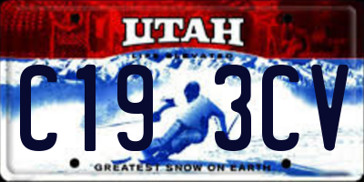 UT license plate C193CV