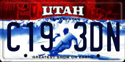 UT license plate C193DN