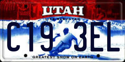 UT license plate C193EL