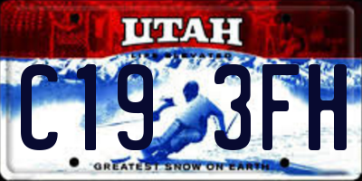 UT license plate C193FH