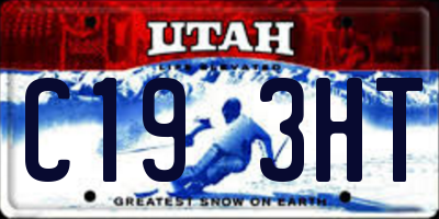 UT license plate C193HT