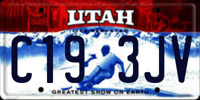 UT license plate C193JV