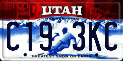 UT license plate C193KC