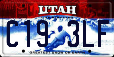 UT license plate C193LF