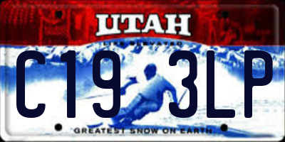 UT license plate C193LP