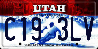 UT license plate C193LV