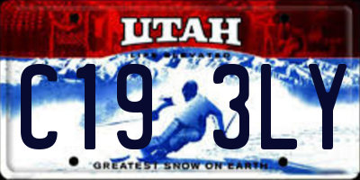 UT license plate C193LY