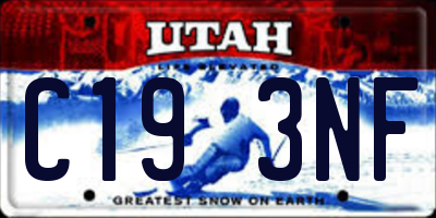 UT license plate C193NF