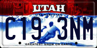 UT license plate C193NM
