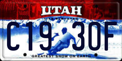 UT license plate C193OF