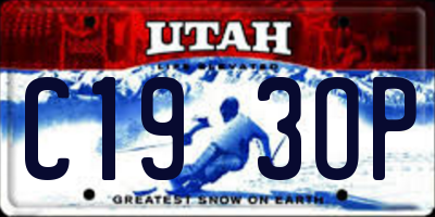 UT license plate C193OP