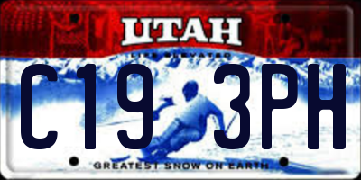 UT license plate C193PH