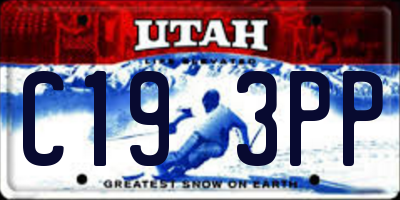 UT license plate C193PP
