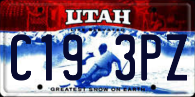 UT license plate C193PZ