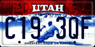 UT license plate C193QF