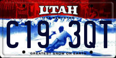 UT license plate C193QT
