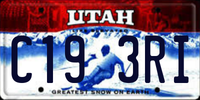 UT license plate C193RI