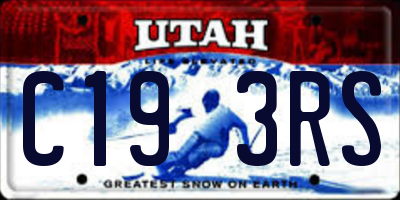 UT license plate C193RS