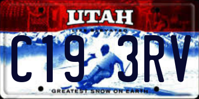 UT license plate C193RV