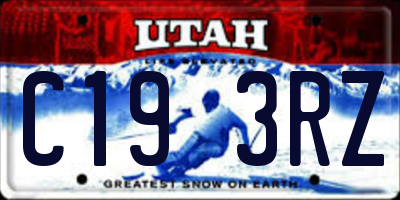 UT license plate C193RZ