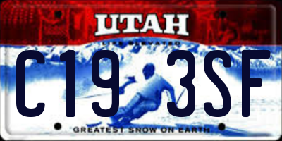 UT license plate C193SF