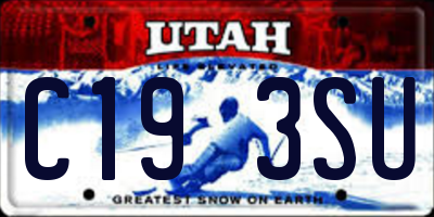 UT license plate C193SU