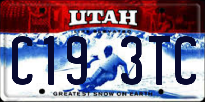 UT license plate C193TC