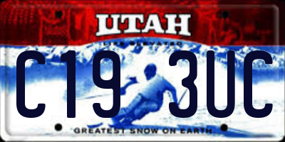 UT license plate C193UC