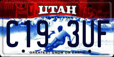 UT license plate C193UF