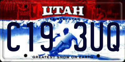 UT license plate C193UQ