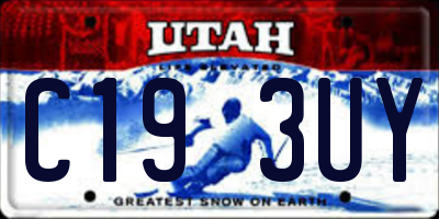 UT license plate C193UY