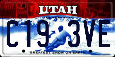 UT license plate C193VE