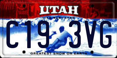 UT license plate C193VG