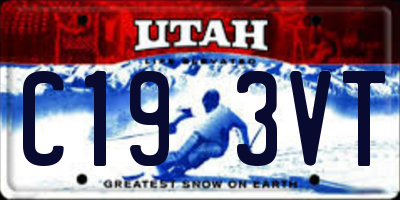 UT license plate C193VT