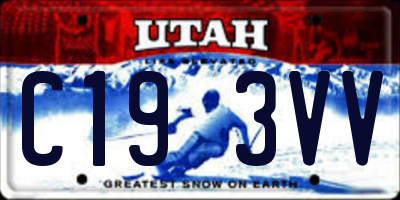 UT license plate C193VV