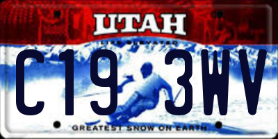 UT license plate C193WV