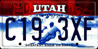 UT license plate C193XF