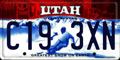 UT license plate C193XN