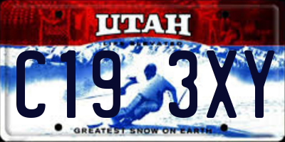 UT license plate C193XY